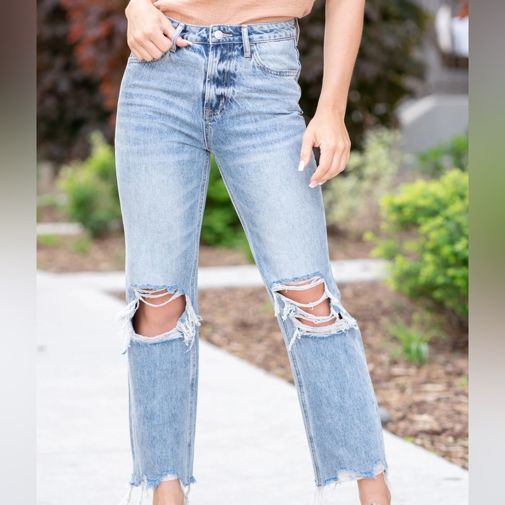 Vervet blue melody 90s vintage high rise crop jeans size 29